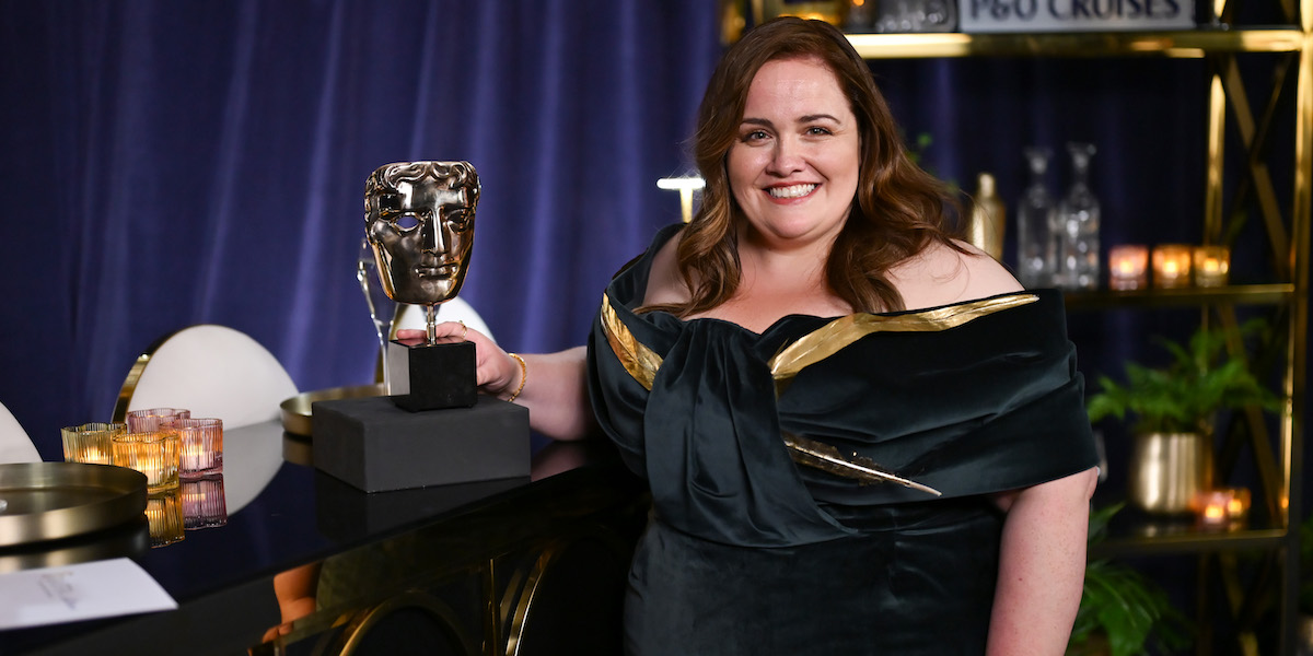 Jessica Gunning vince il premio come miglior attrice non protagonista ai BAFTA TV Awards, 11 maggio 2025 (Eamonn M. McCormack/Getty Images)